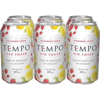 BCLIQUOR G And W - Tempo Gin Smash Strawberry Lemon Can