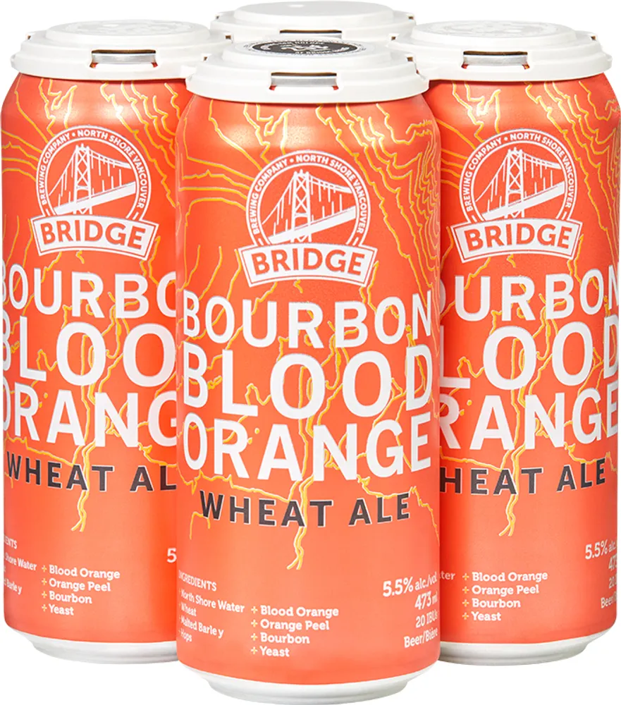 BCLIQUOR Bridge Brewing - Bourbon Blood Orange Wheat Tall Can