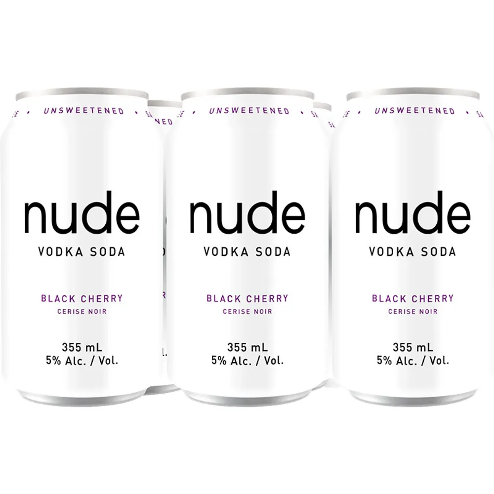 BCLIQUOR Nude Vodka Soda - Black Cherry Can