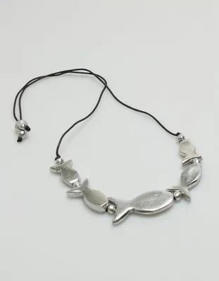 Recycled Aluminum Fish Chain Necklace