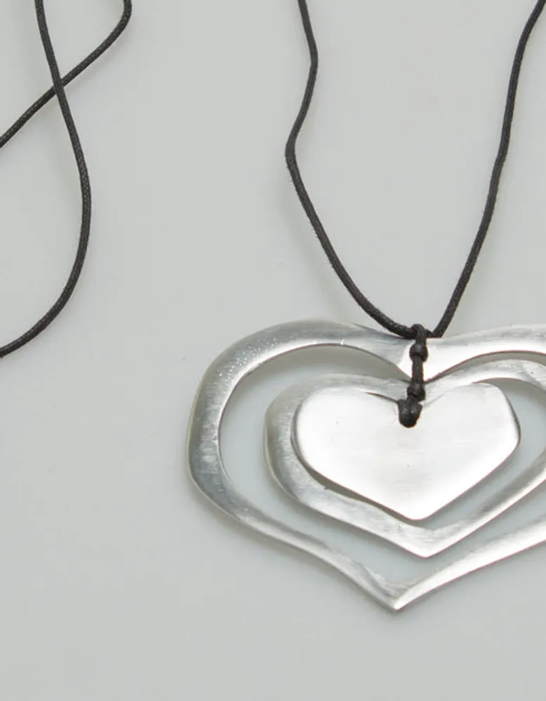 Recycled Aluminum Triple Heart Necklace