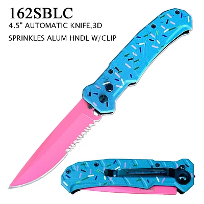 Armed Force Tactical Sprinkles Automatic Knife Half Serr