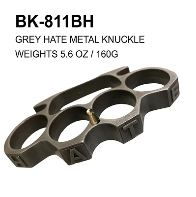 Heavy Metal Belt Buckle/Paperweight Knuckles Gray