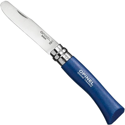 My First Opinel No.7 Rounded Tip SS Blade/Dark Blue Handle SKU 002215