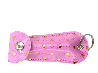 1/2 oz Keychain Pepper Spray includes Pink Pouch with Gold Hearts SKU T313220