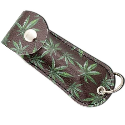 1/2 oz Keychain Pepper Spray Includes Black Pouch with Marijuana SKU T313225