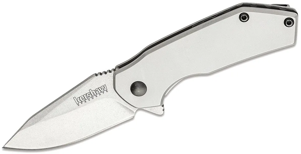 Highlander Shop GMQ Kershaw Valve Frame Lock Knife Bead Blast Stainless  Steel SKU 1375