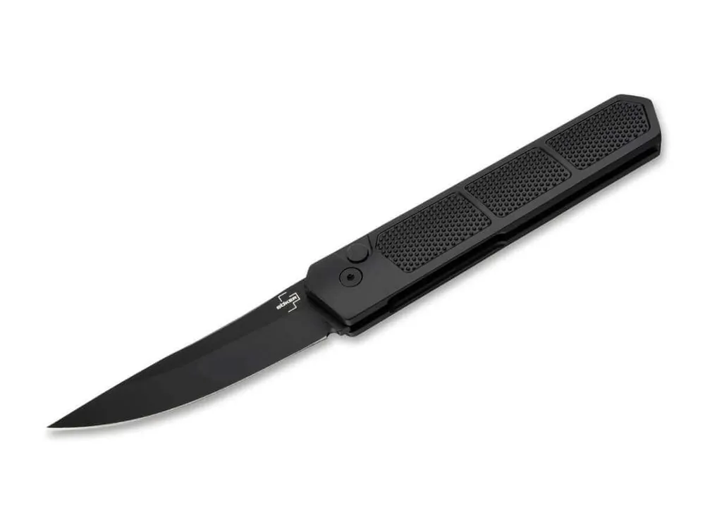 Highlander Knives and Swords Boker Plus Kwaiken Grip Automatic Knife Black  Aluminum SKU 01BO474