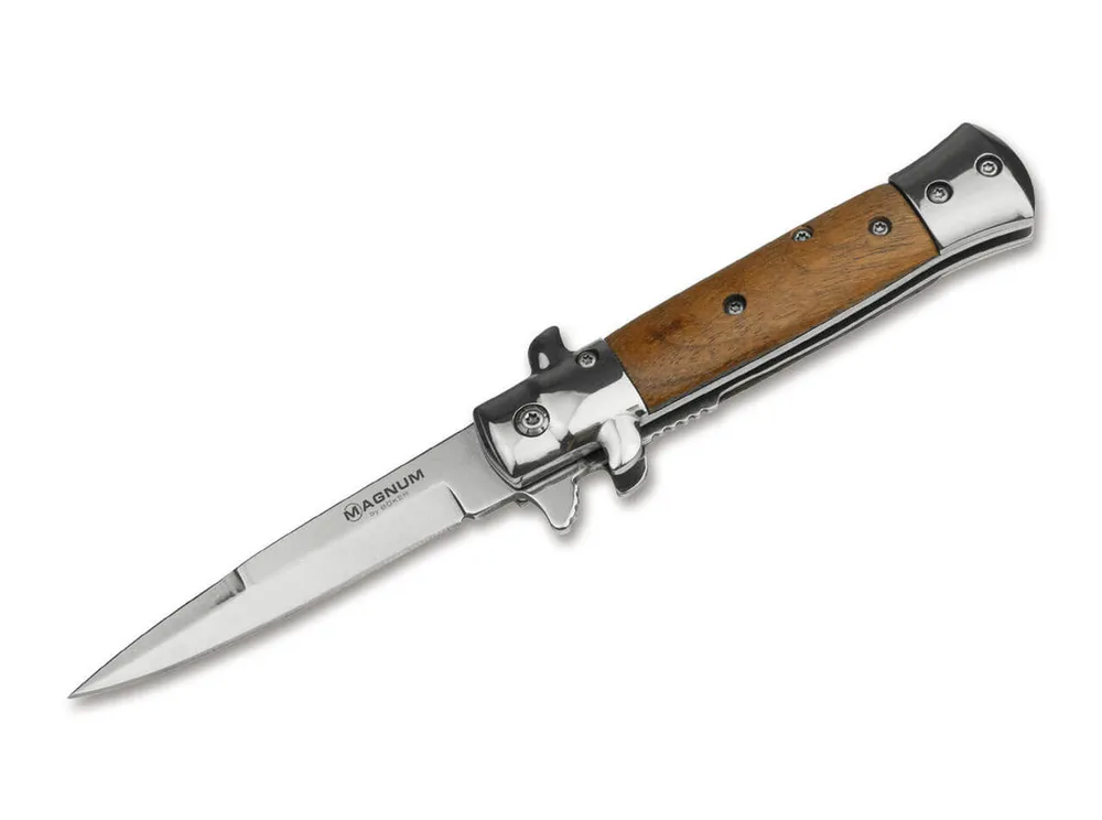 Highlander Knives and Swords Boker Magnum Italian Classic Small Spring  Assist Knife Rosewood SKU 01LL110