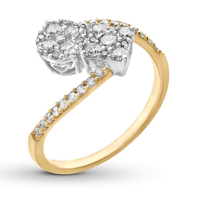 Diamond Engagement Ring 1 ct tw Round 10K Two-Tone Gold