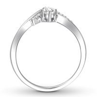 Diamond Promise Ring 1/5 ct tw Round 10K White Gold