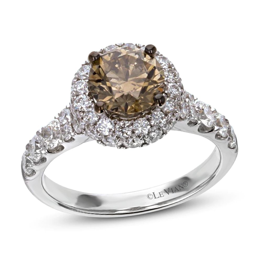 Le Vian 18k White Gold Round & Baguette Diamond Wedding Band Ring 1.55 tcw
