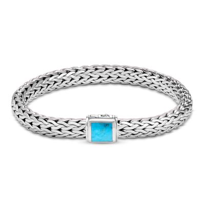 John Hardy Classic Chain Bracelet Turquoise Sterling Silver