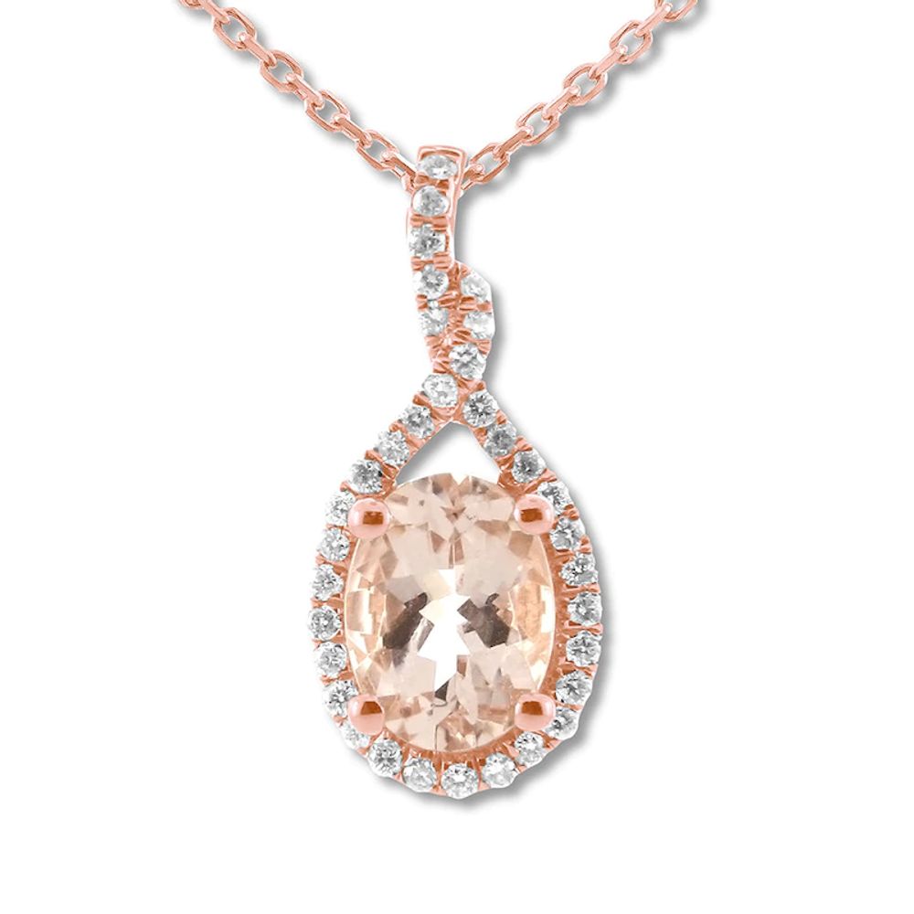 Original Painting of a Necklace in Morganite and Colored 