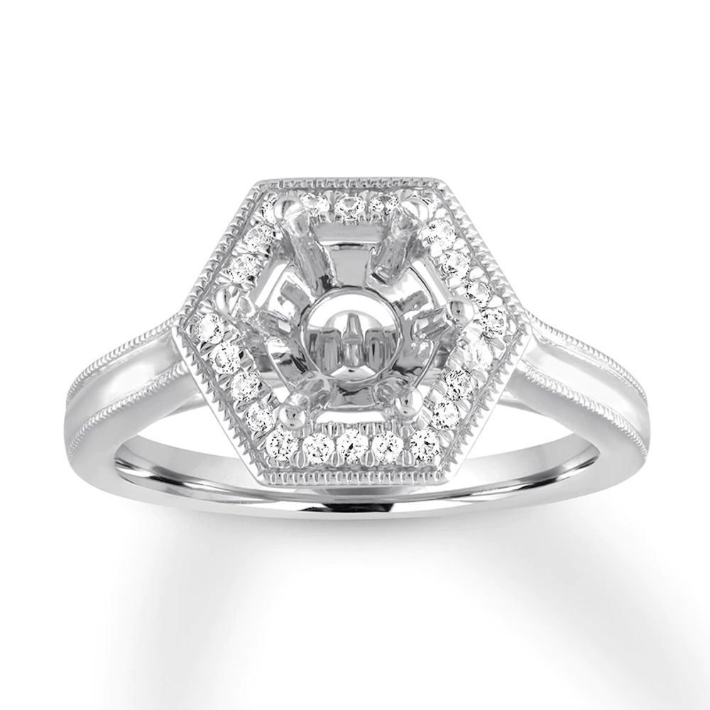 Diamond Engagement Ring 1 1/5 ct tw Round 14K White Gold