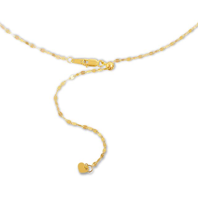Solid Glitter Rope Chain Necklace 14K Yellow Gold 20