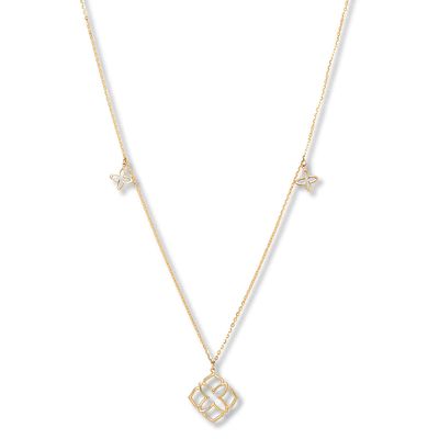 Geometric Necklace 14K Yellow Gold 19" Length
