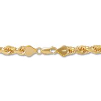 Men's Rope Chain Necklace 10K Yellow Gold 24"