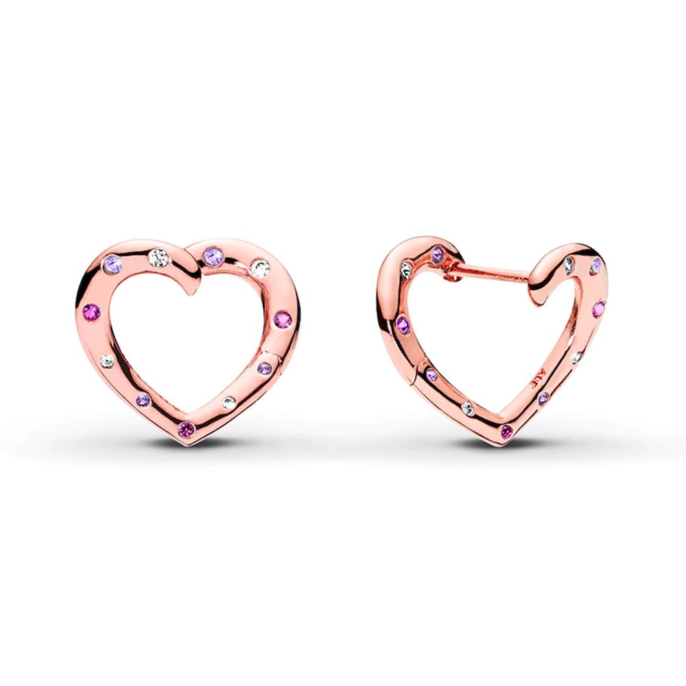 Retired Pandora Rose ™ Lion Princess and Heart Stud Earrings ::  Earring Stories 288022EN16 :: Authorized Online Retailer