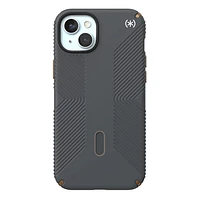Speck Presidio2 Pro Grip Case with MagSafe/Click Lock for iPhone 16e/15/14/13 - Charcoal Grey/Cool Bronze