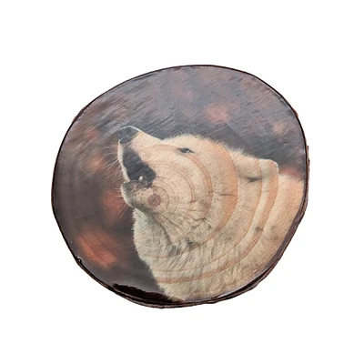 Wooden Magnet - Wolf