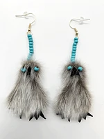 Beaded Ookpik Sealskin Earrings