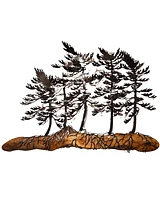 Trees Wood & Metal Wall Sculpture