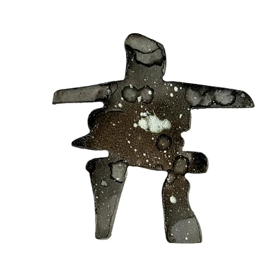 Handpainted Metal Inukshuk Magnet