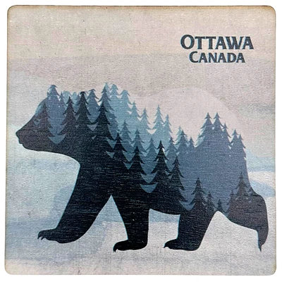 Canada Mountain Bear Coaster