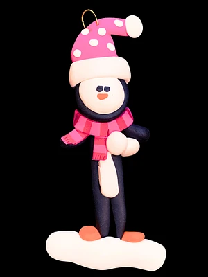 Penguin Ornament - Pink