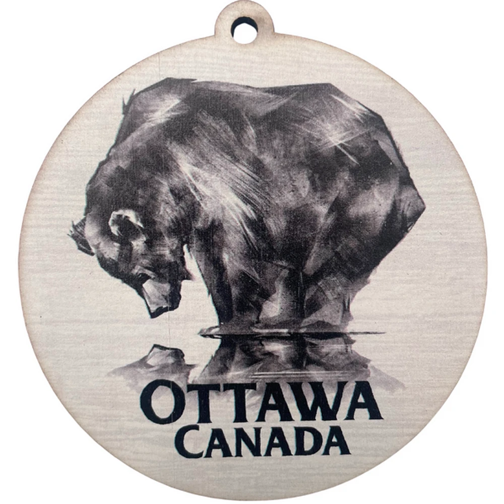 Ottawa Canada Reflecting Bear Ornament