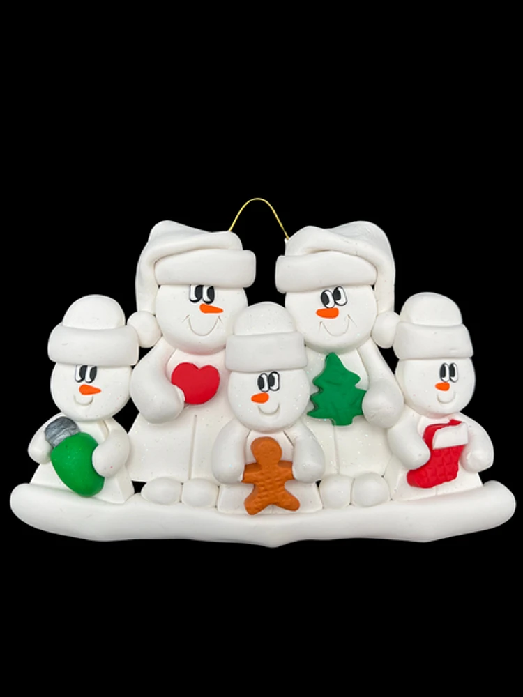 Christmas Family of 5 Ornament