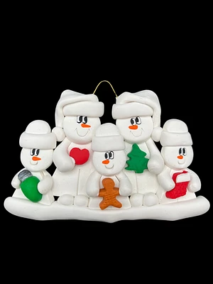 Christmas Family of 5 Ornament
