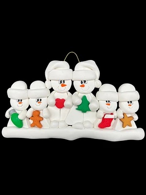 Christmas Family of 6 Ornament