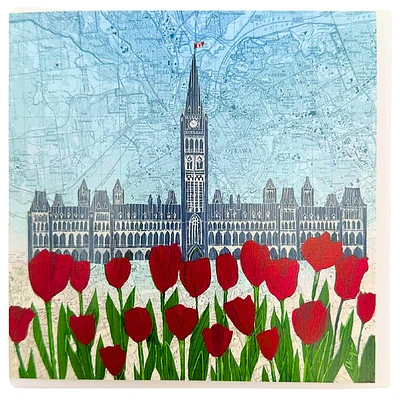 Ottawa Canada Parliament Map Card