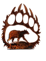 Weathered Bear Paw Candle Holder