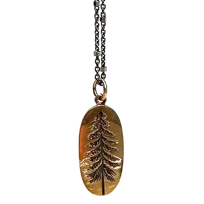 Pine Tree Necklace - Bronze