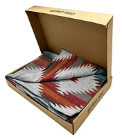 First Nations Grey Diamond Throw Blanket - Sacred Fire