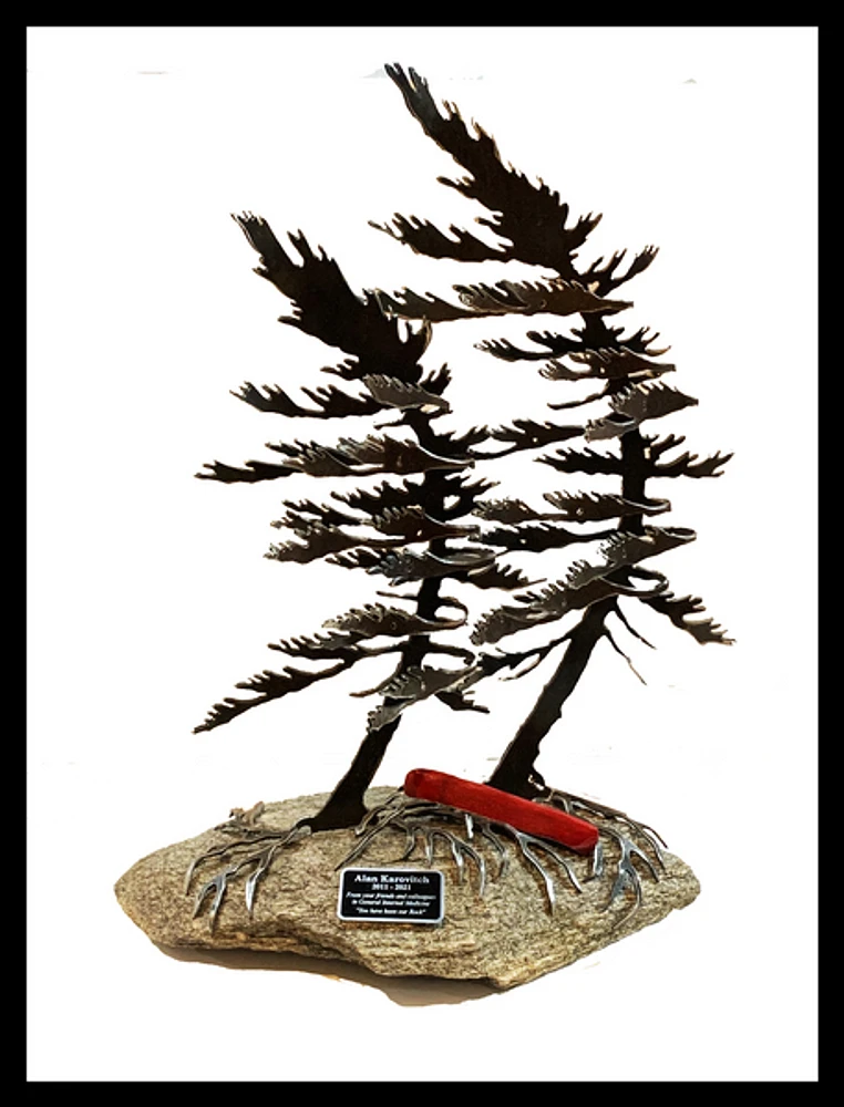 Engraved Plate for Windswept Pine Sculpture