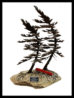 Engraved Plate for Windswept Pine Sculpture