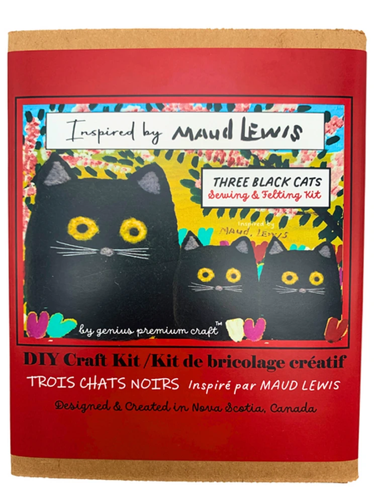 Maud Lewis Black Cats - Felt Kit