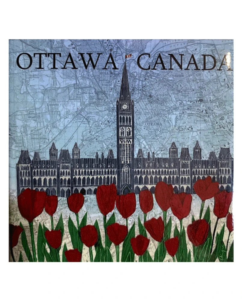 Canadian Parliament Map Magnet