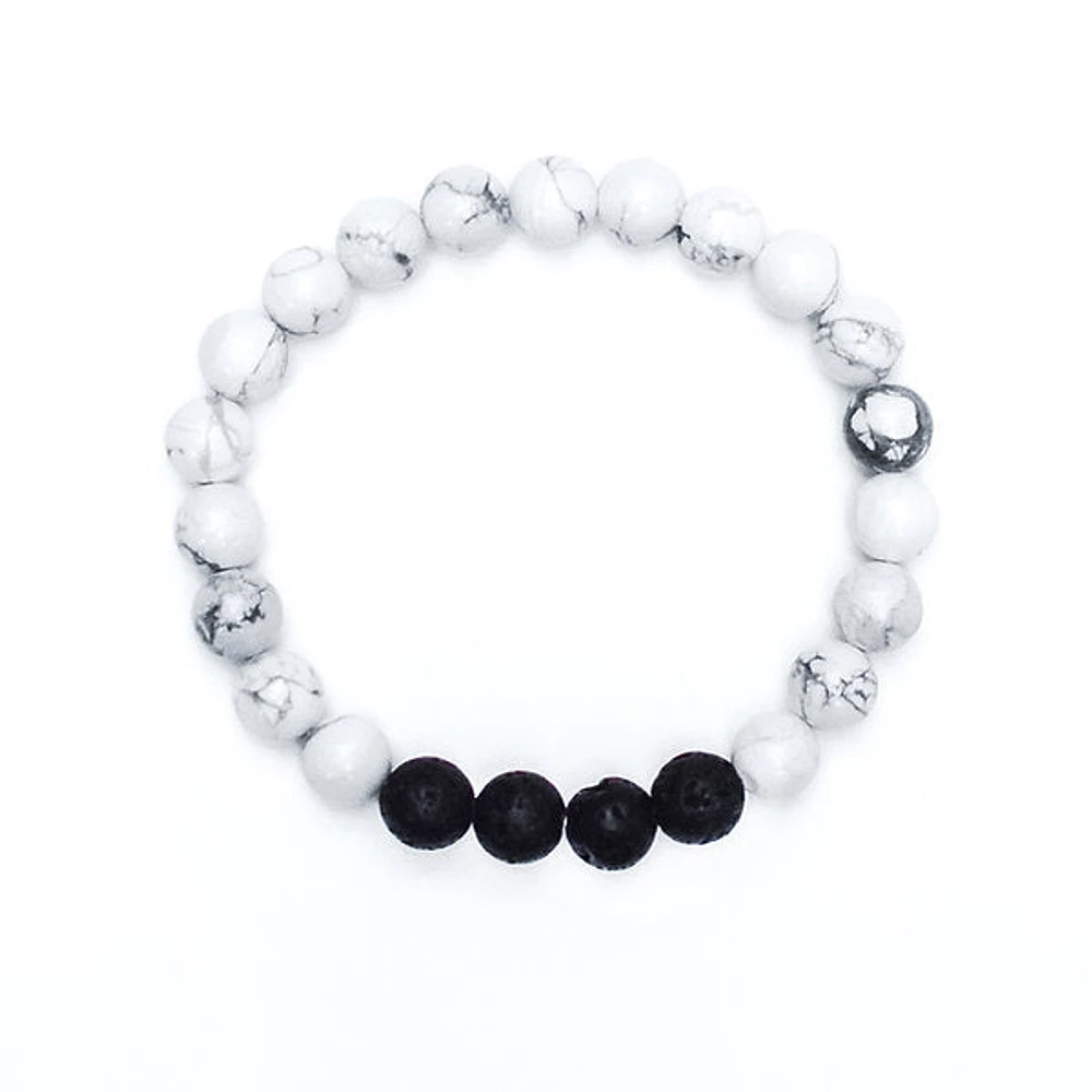 Chill Bracelet - White Howlite 8mm