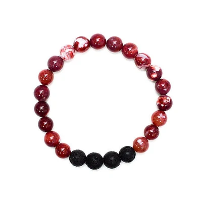 Empower Bracelet - Fire Agate 8mm