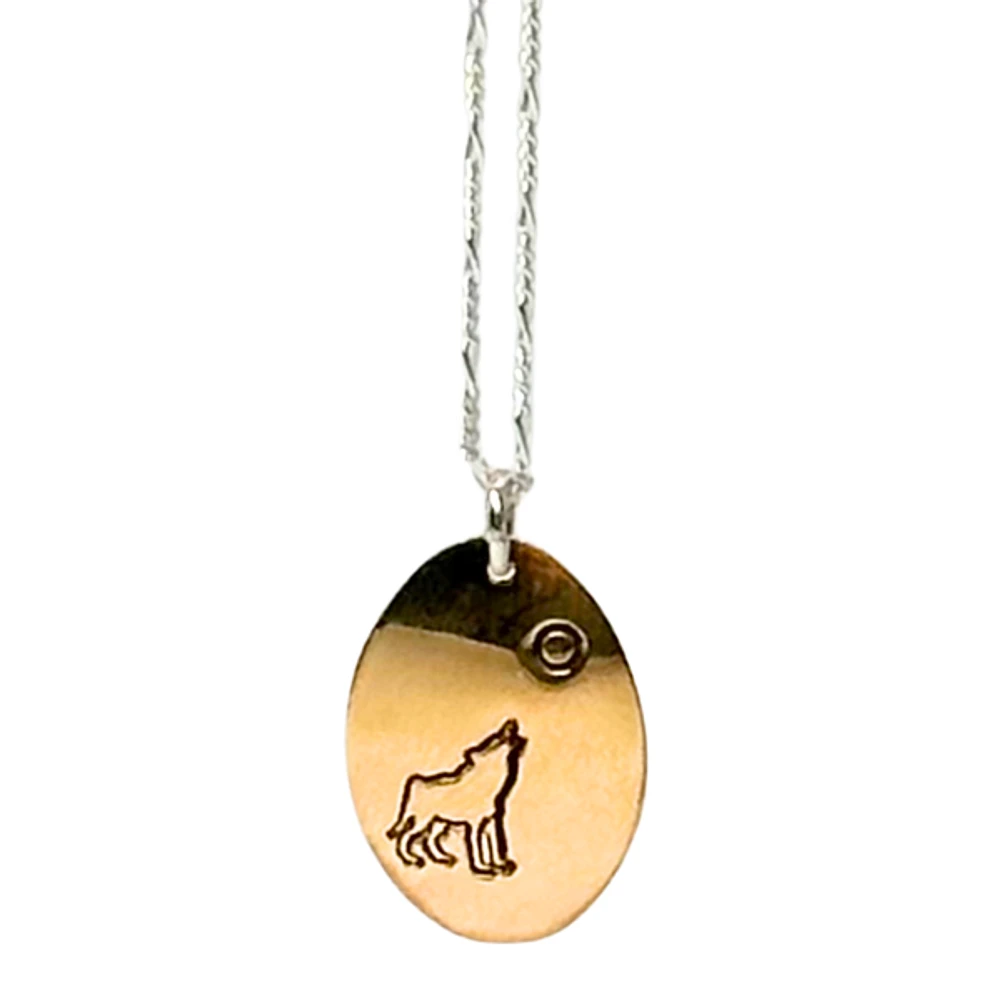 Gold Wolf Necklace