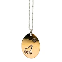 Gold Wolf Necklace