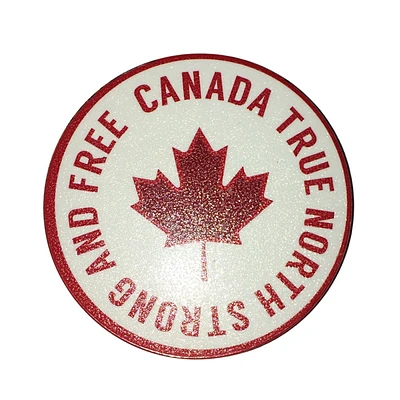 Red Maple Leaf Wood Magnet