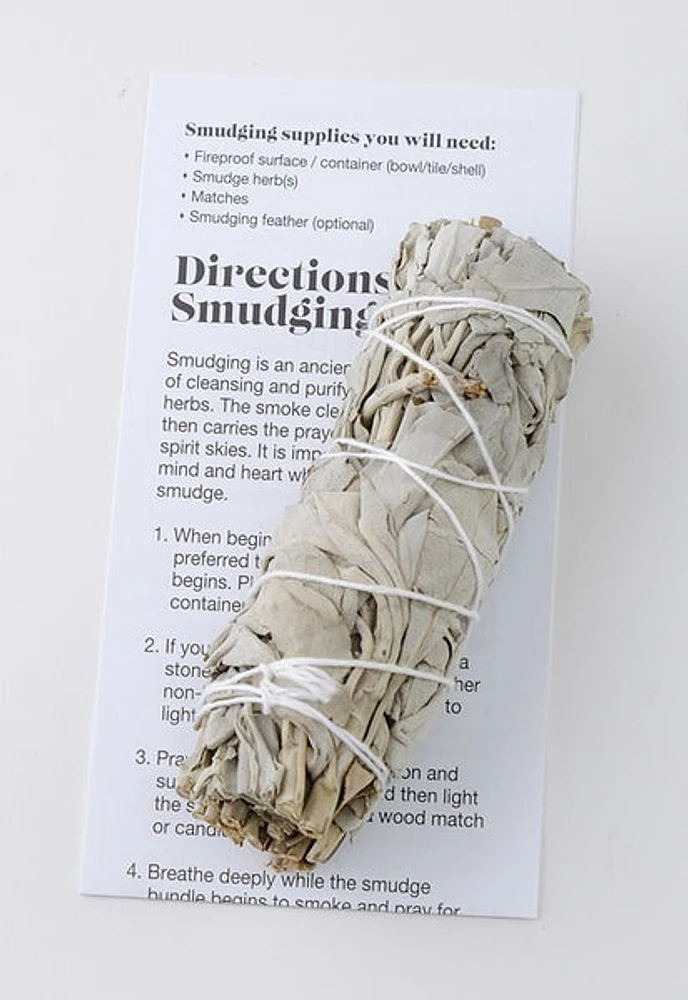 Traditional First Nations Smudge Bundle - Small Sage