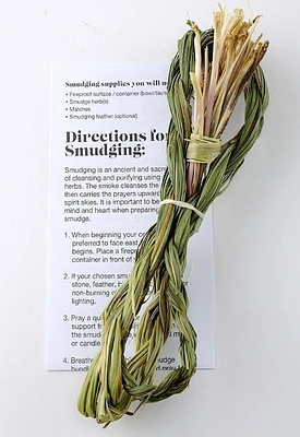 Traditional First Nations Smudge Braid- Sweetgrass