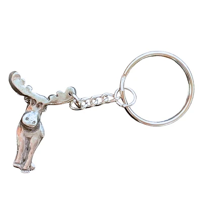 Moose Pewter Keychain